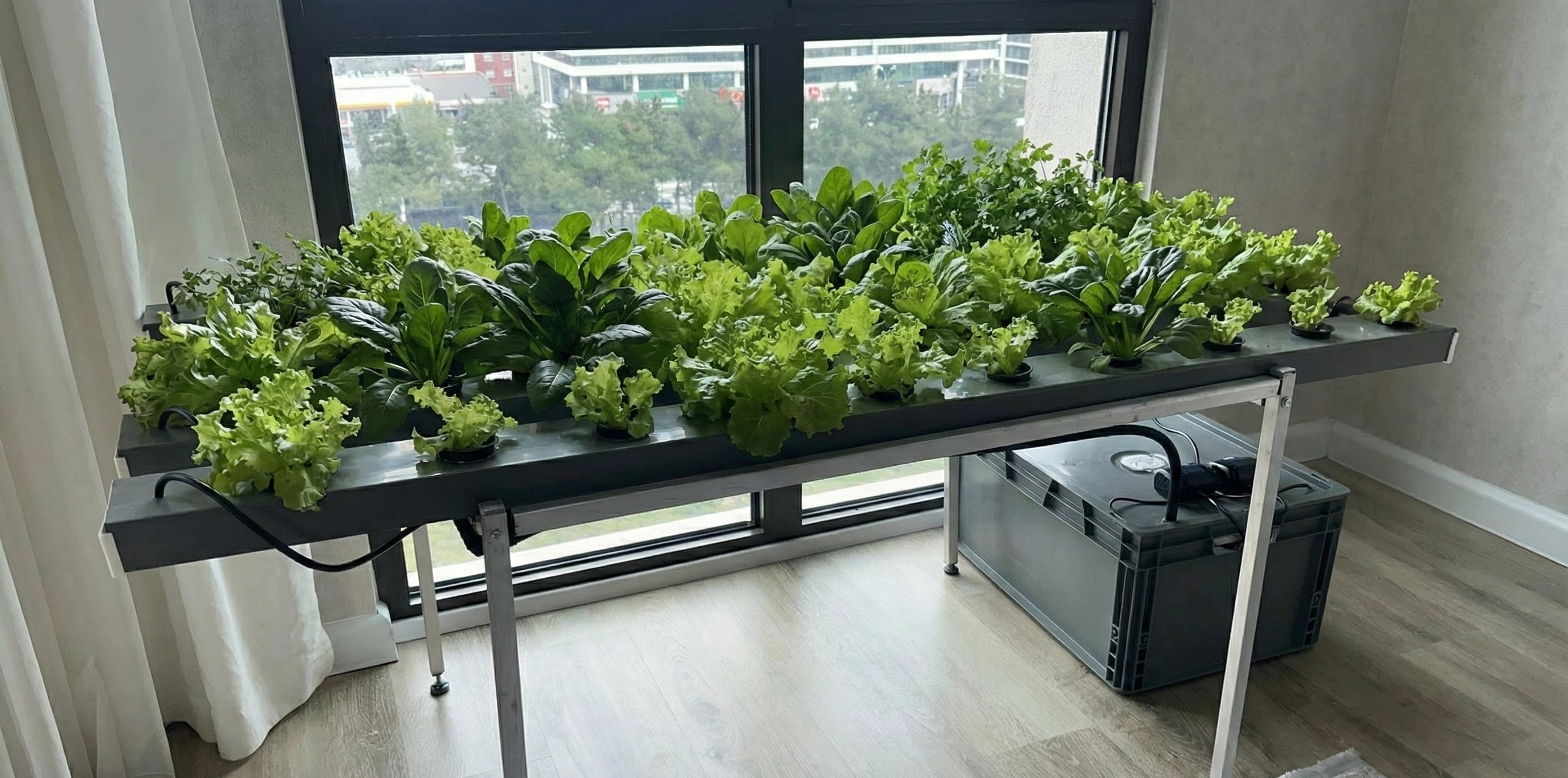 Evde Hortifit yatay NFT topraksız tarım seti